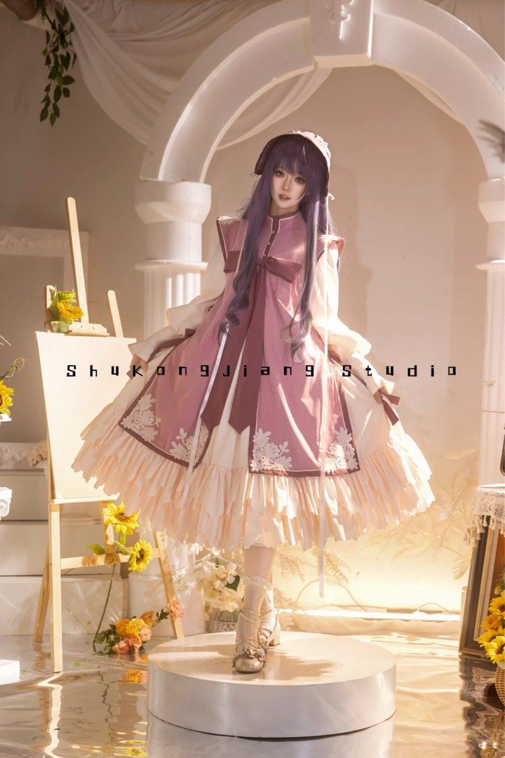 Cardcaptor Sakura Daidouji Tomoyo Flower Garden Lolita Cosplay Cos (Category: Other Merchandise) located in Singapore. Submitted by kei970 (Listing ID 1431556315, Image 1). Description: - Includes inner dress, outer dress, and bonnet - Has intricate lace detailing - Size L (see pic 3 for measurements) Worn once and washed.
