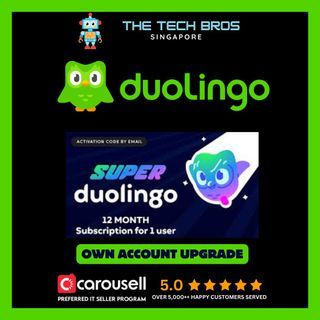 ⭐️ 7,000s Review⭐️ Super Duolingo Plus Premium Gift Card ⭐️[Thetechbrosg]