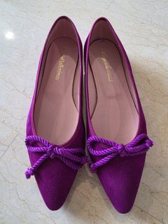 Pretty Ballerinas Purple Suede Flats, size 36.5