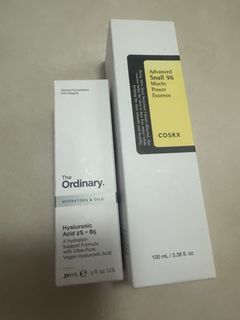 The Ordinary Hyaluronic Acid & COSRX Snail Mucin Essence