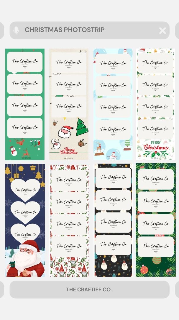 Customised X'mas Photostrip Printing (Category: Art & Prints) located in Singapore. Submitted by itjustlove (Listing ID 1432755579, Image 5). Description: Turn your festive memories into a cute Christmas photostrip! Perfect for gifting, party favours, or keeping your holiday moments forever ❤️ ✨ Product Details • High-quality photo printing (clear & vibrant colours) • High quality Kodak glossy photo paper only • Custom text (names, dates, short m