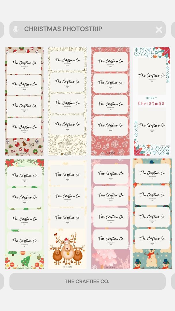 Customised X'mas Photostrip Printing (Category: Art & Prints) located in Singapore. Submitted by itjustlove (Listing ID 1432755579, Image 4). Description: Turn your festive memories into a cute Christmas photostrip! Perfect for gifting, party favours, or keeping your holiday moments forever ❤️ ✨ Product Details • High-quality photo printing (clear & vibrant colours) • High quality Kodak glossy photo paper only • Custom text (names, dates, short m