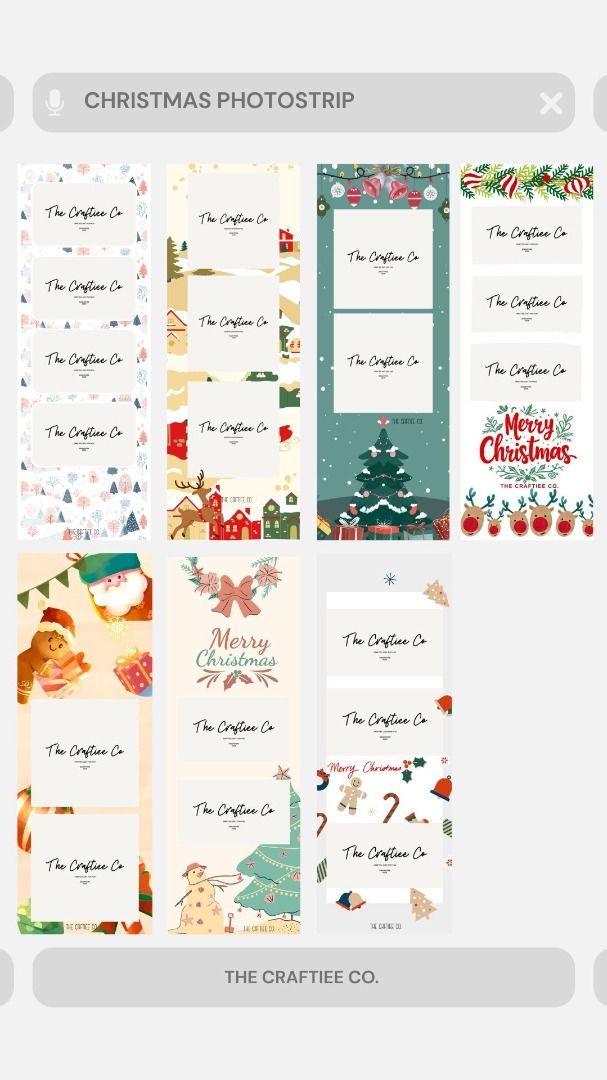 Customised X'mas Photostrip Printing (Category: Art & Prints) located in Singapore. Submitted by itjustlove (Listing ID 1432755579, Image 8). Description: Turn your festive memories into a cute Christmas photostrip! Perfect for gifting, party favours, or keeping your holiday moments forever ❤️ ✨ Product Details • High-quality photo printing (clear & vibrant colours) • High quality Kodak glossy photo paper only • Custom text (names, dates, short m