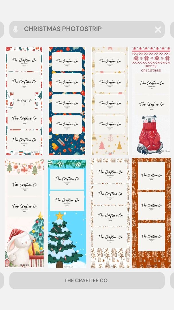 Customised X'mas Photostrip Printing (Category: Art & Prints) located in Singapore. Submitted by itjustlove (Listing ID 1432755579, Image 7). Description: Turn your festive memories into a cute Christmas photostrip! Perfect for gifting, party favours, or keeping your holiday moments forever ❤️ ✨ Product Details • High-quality photo printing (clear & vibrant colours) • High quality Kodak glossy photo paper only • Custom text (names, dates, short m