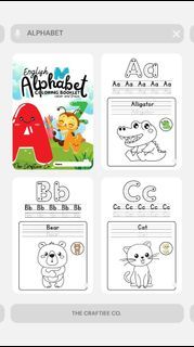 The Craftiee Co. Coloring & Tracing Book - Alphabet 