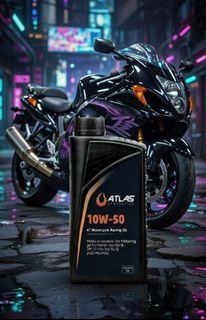 ATLAS Synthetics 10W40 10W50 Ester-based 100% Synthetic 4T Motorcycle Racing Engine Oil 