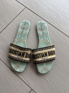 Christian Dior Slides - Mint Green