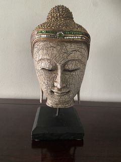 Vintage Buddha Head Statue