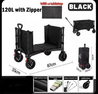 Bnib foldable Wagon trolley heavy duty tank wheels