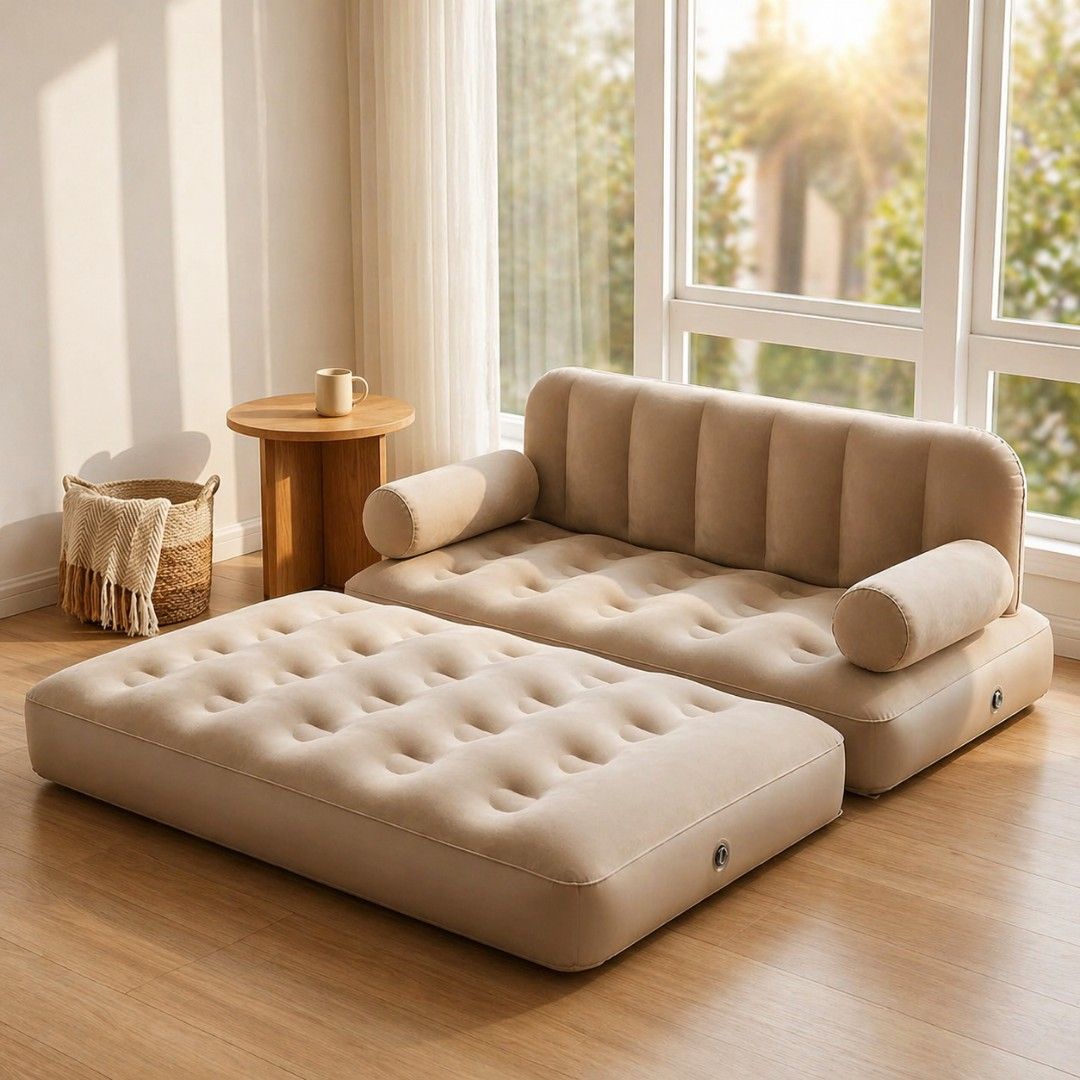 🇸🇬 [SG INSTOCKS] Folding Inflatable Sofa Bed Outdoor | Portable Air Sofa Bed | Camping Inflatable Couch | Outdoor Lazy Air Sofa Bed | Travel Inflatable Bed Chair | Beach Camping Air Sofa (Category: Sofas) located in Singapore. Submitted by primenest (Listing ID 1433809577, Image 1). Description: LOCAL SELLER | INSTOCKS | FAST DEAL • Foldable Inflatable Sofa Bed Design • Comfortable Outdoor Air Sofa • Lightweight & Portable for Travel • Easy to 