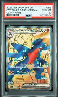 2025 POKEMON DRI EN-DESTINED RIVALS | ULTRA RARE CYNTHIA'S GARCHOMP EX 215 PSA 10