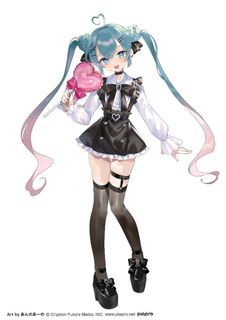 Hatsune Miku Gothic Lolita Cosplay Costume
