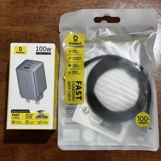 Baseus 100W 2C1A 3-pin Plug Charger with USB-C cable