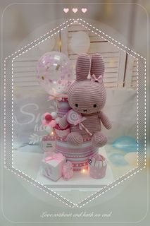 🇸🇬 2 Tiers Baby Diapers Cake FREE Balloon 🎈 