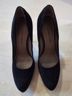Costume National Black Suede Platform Heels - Size 37