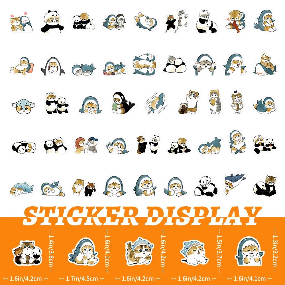 25/50/75/100 pcs Mofusand Shark Panda Cat Waterproof Vinyl PVC Graffiti Stickers Label Decal Luggage Helmet Bike Laptop Phone Suitcase Water Bottle Guitar Skateboard (Category: Other Stationery & Craft) located in Singapore. Submitted by black.kat (Listing ID 1430646004, Image 3). Description: 25pcs- $5 50pcs- $10 75pcs- $15 100pcs- $20 approx 3cm-5cm waterproof and fade proof meet up under blk 54 toa payoh or at toa payoh/braddell mrt normal mai