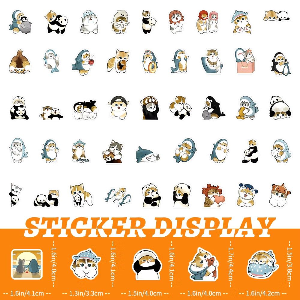 25/50/75/100 pcs Mofusand Shark Panda Cat Waterproof Vinyl PVC Graffiti Stickers Label Decal Luggage Helmet Bike Laptop Phone Suitcase Water Bottle Guitar Skateboard (Category: Other Stationery & Craft) located in Singapore. Submitted by black.kat (Listing ID 1430646004, Image 4). Description: 25pcs- $5 50pcs- $10 75pcs- $15 100pcs- $20 approx 3cm-5cm waterproof and fade proof meet up under blk 54 toa payoh or at toa payoh/braddell mrt normal mai