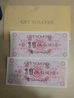 Takashimaya $10 x 2Gift Vouchers