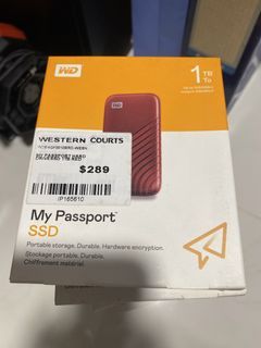 WD My Passport SSD 1TB Red - Brand New
