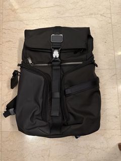 Tumi Black Logistics Flap Lid Backpack