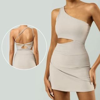 One Shoulder Cutout Mini Dress
