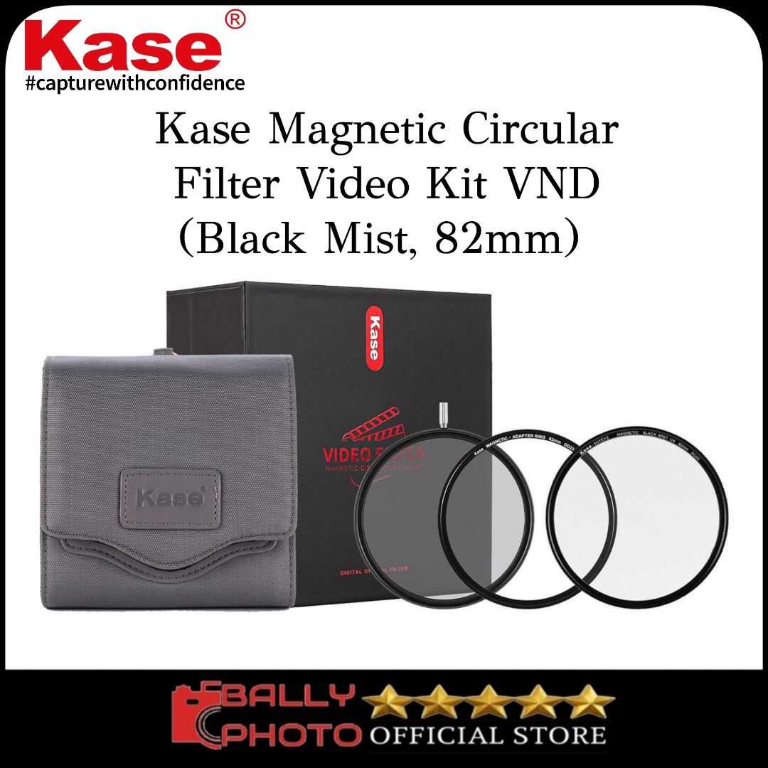Kase Magnetic Circular Filter Video Kit (VND & CPL + Black Mist, 77mm & 82mm) (Category: Other Photography Accessories) located in Singapore. Submitted by bally_photo (Listing ID 1437629919, Image 1). Description: 🔴 EARN CAPITAL STAR POINTS 🔵 CENTRAL AREA ( DHOBY GHAUT MRT STATION) 🟣 TRUSTED CAMERA SHOP WITH 1000K+ 5🌟 FEEDBACKS 77mm $244 82mm $272 This black mist, 82mm Kase Magnetic Circular Filter Video Kit includes a VND filter with circula