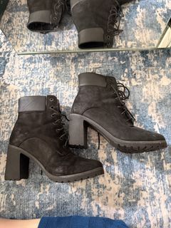 Timberland Allington Black Heeled Boots - Size 7W
