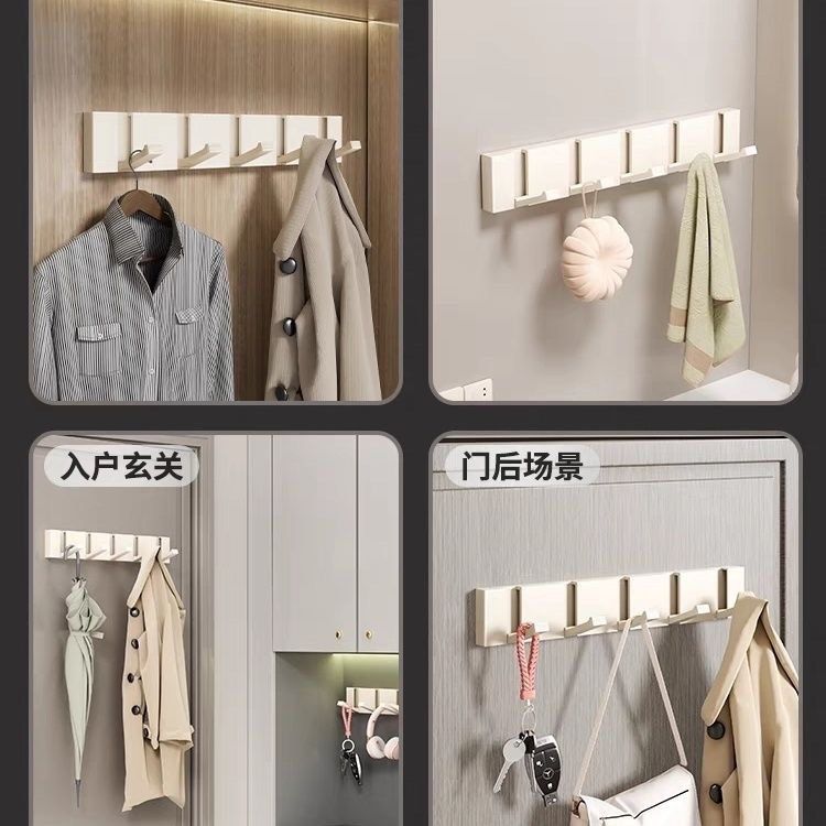 Foldable Wall Hook Rack - Beige 6 hooks (Category: Hooks & Hangers) located in Singapore. Submitted by xyjess (Listing ID 1438248970, Image 2). Description: - Wall-mounted hook rack - Foldable design for space-saving - Beige color - Easy installation - Ideal for coats, bags, and accessories - Suitable for entryways and bedrooms.