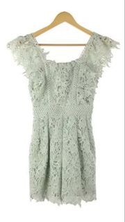 SNIDEL Lace Romper - Mint Green