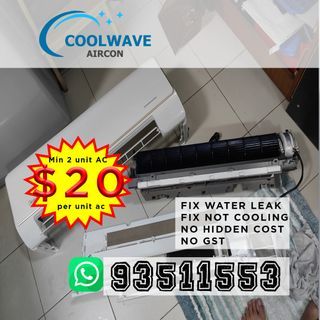 GENERAL AIRCON SERVICE /FIX AC WATER LEAKING /AIRCON NOT COLD/AC CHEMICAL WASH/AIRCON REPAIR/TOPUP GAS