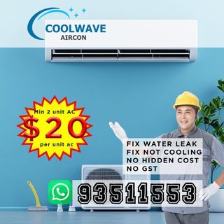 GENERAL AIRCON SERVICE /FIX AC WATER LEAKING /AIRCON NOT COLD/AC CHEMICAL WASH/AIRCON REPAIR/TOPUP GAS