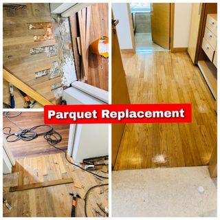 Replacement /damage parquet repair/water damage repair/staircase polish/condo parquet floor polish/deck repair/water damage repair/glossy & matt finish/deck installation/wood varnish/outdoor deck varnish