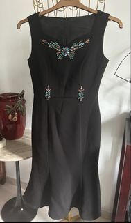 Black Embellished Cocktail Dress