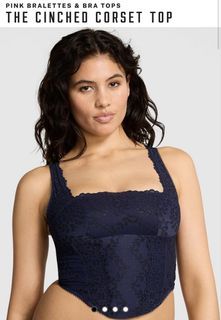 victoria’s secret vs navy blue Corset Top - The Cinched Corset Top