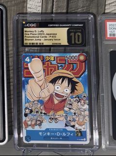 2023 One Piece JP Monkey D. Luffy Weekly Shonen Jump #p-033 CGC 10 PRISTINE BLACK