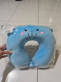 Cute Blue Elephant Neck Pillow for Travel