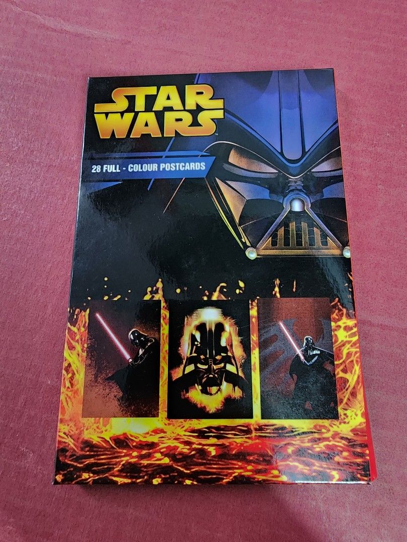 Star Wars 28 Full Colour Postcards Set (Category: Stamps & Prints) located in Singapore. Submitted by stevenchia30 (Listing ID 1440319101, Image 1). Description: - Set of 28 full-colour Star Wars postcards - Features Darth Vader and other iconic characters - Perfect for collectors and fans - Original box shows some signs of wear.