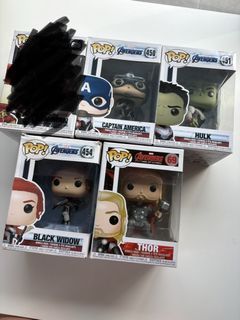 Funko Pop! Avengers Figures - Iron Man, Captain America, Hulk, Black Widow, Thor