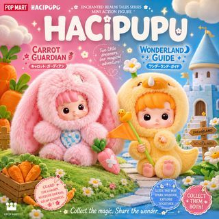 (Set) Hacipupu Enchanted Realm Tales Series Mini Action Figures - Carrot Guardian + Wonderland Guide