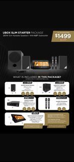 POWERHOUSE Slim Starter Home Karaoke System + Touchscreen Jukebox KTV System / Karaoke Box - Karaoke Set [Upgraded to micPRO microphone]