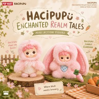 (Set) Hacipupu Enchanted Realm Tales Series Mini Action Figure - Carrot Guardian + Dear Birds Make Me Blush