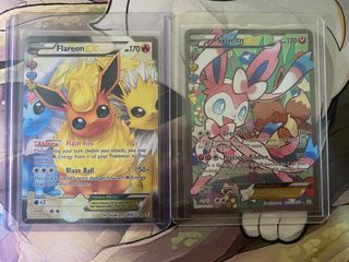 Flareon ex RC28 & Sylveon ex RC32 / Radiant Collection / Pokemon Card / 2016 Generations / TCG / Cute