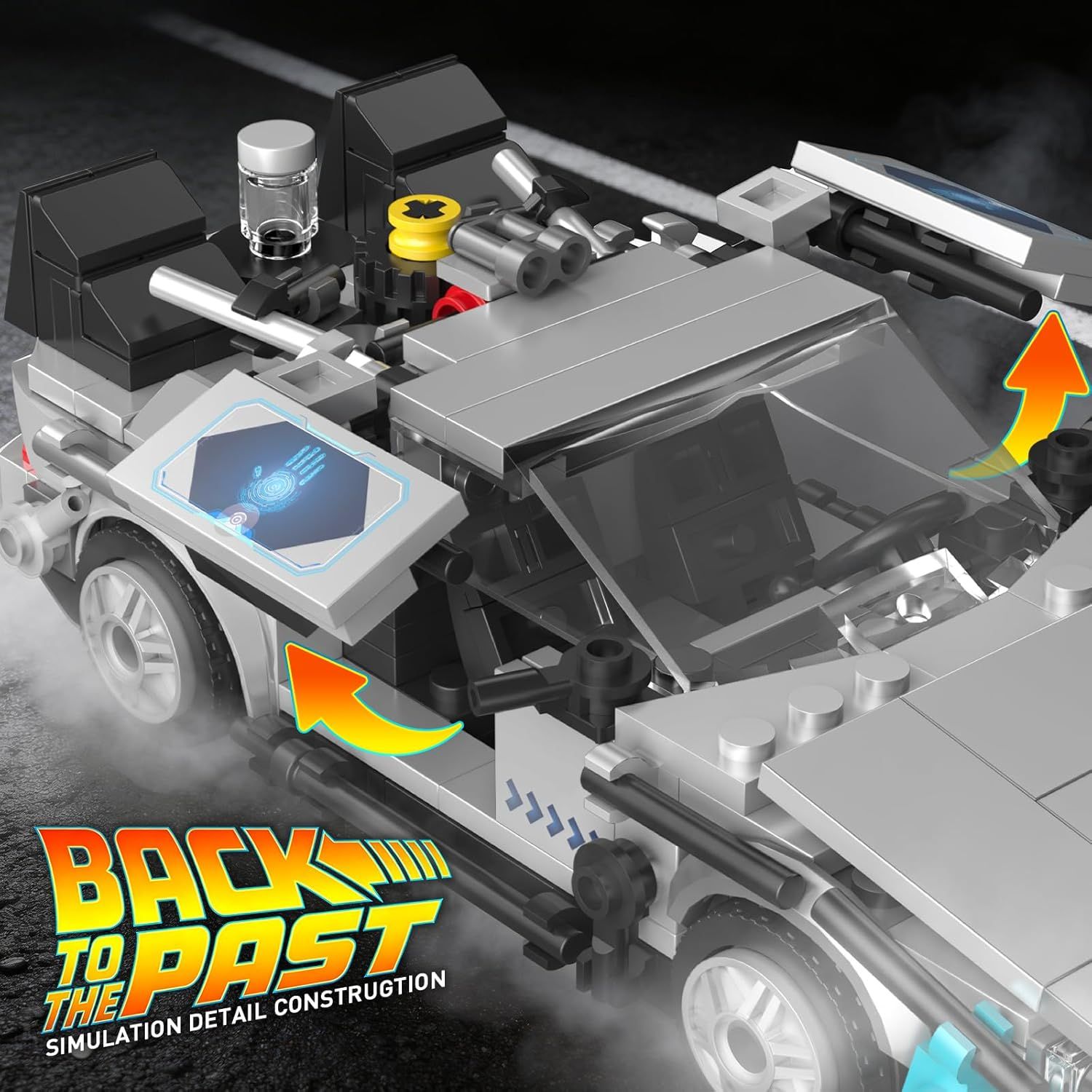 Mould King Speed Champions Time Machine from Back to the Future, 2-in-1 Car Clamping Blocks with Acrylic Display Case, Creative Gift for Children from 9 Years, 27019 - [] [] (Category: Lego & Building Sets) located in Singapore. Submitted by lobangqueensg (Listing ID 1435726498, Image 4). Description: Mould King 27019 Future Car Building Sets.