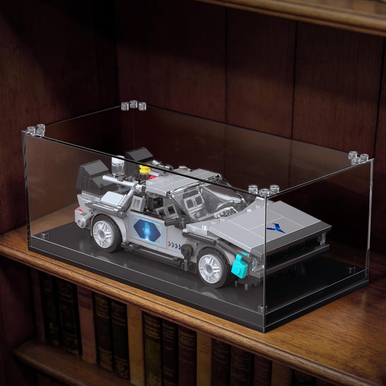 Mould King Speed Champions Time Machine from Back to the Future, 2-in-1 Car Clamping Blocks with Acrylic Display Case, Creative Gift for Children from 9 Years, 27019 - [] [] (Category: Lego & Building Sets) located in Singapore. Submitted by lobangqueensg (Listing ID 1435726498, Image 2). Description: Mould King 27019 Future Car Building Sets.