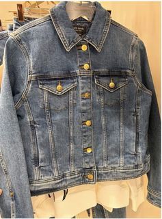 Brand New Kate Spade Classic Denim Jacket Lake Vintage Wash