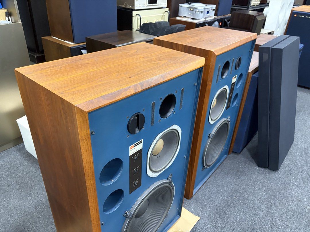 JBL Professional Series Model 4344 Studio Monitors (Category: Soundbars, Speakers & Amplifiers) located in Singapore. Submitted by madrix (Listing ID 1440963140, Image 6). Description: - Selling a pair of JBL Professional Series Model 4344 studio monitors. - Large format speakers with iconic blue baffle and wood veneer finish. - Features adjustable frequency level controls. - Perfect for serious audio enthusiasts and studio use. - Sold as a match