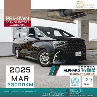 Toyota Alphard Hybrid  ⬝ 2.5 HYBRID STANDARD [Borneo Motors] ⬝ 7 SEATER ⬝2WD⬝ AH40 ⬝ 33000KM Auto