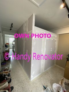 Cheap Partition wall, room divider, room partition, installation, false ceiling, door installation, glass panel, glass door, tv wall, arch wall, curve door, house partition, office partition, drywall, soundproof, divider wall, box up, Access panel