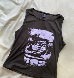 Sleeveless top vintage y2k Muscle DAZY Graphic Print Tank Top