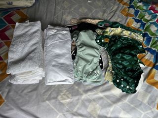 Bundle of Cloth Diapers and Inserts